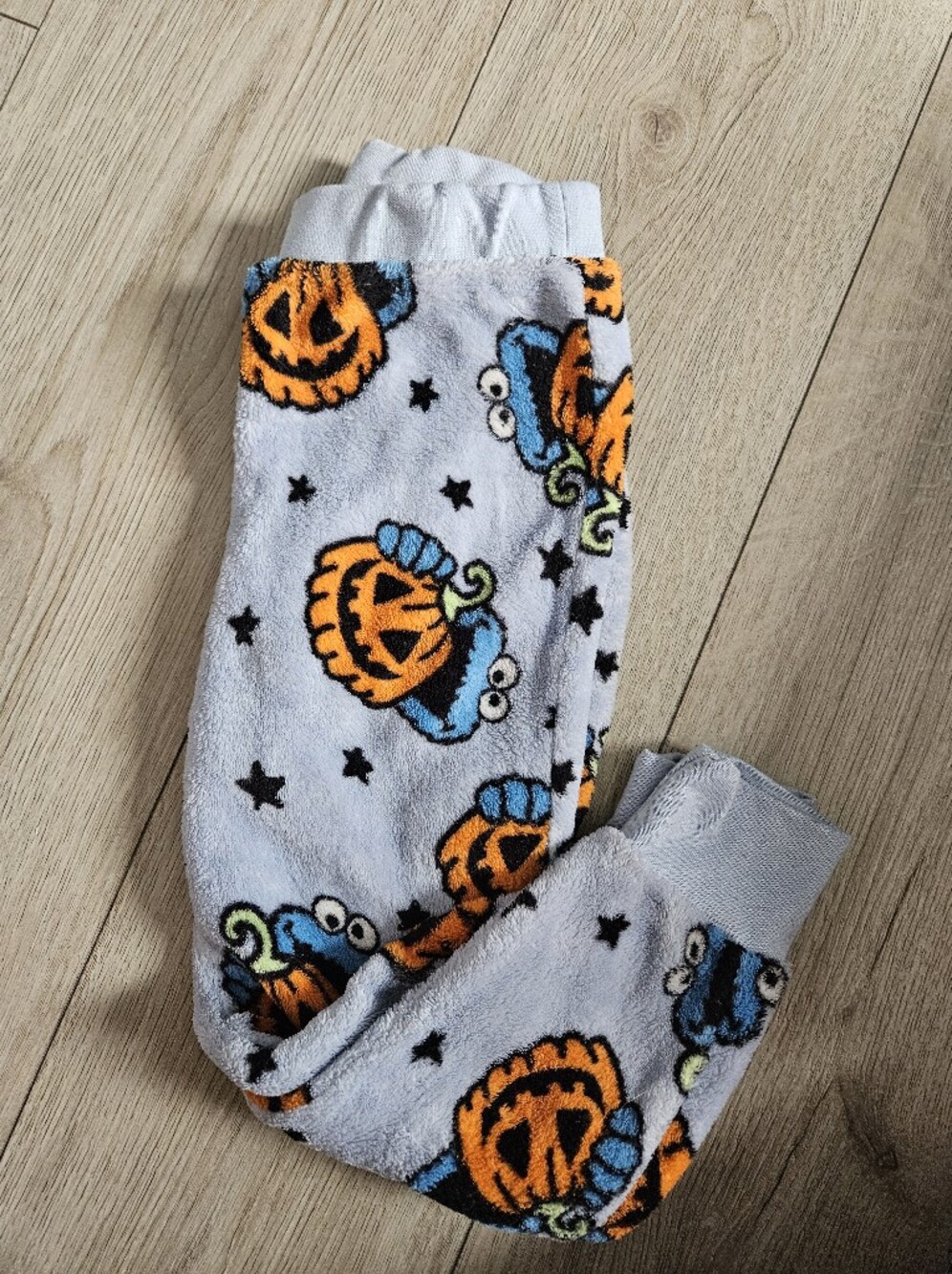 Sesame Street Cookie Monster Halloween Plush Pajama Pants Kids Size XS (6)